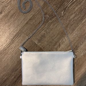 Sliver cross body handbag